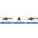 Fuselage AIRWOLF Peint gris fonce - T-rex 500 Align - KZ0820111TA