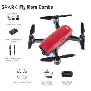 DJI SPARK Drone  Magma ROUGE  Fly More Combo