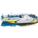 Bateau RC Aquacraft Mini Wildcat Jaune - AQUB47YY