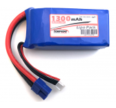 Batterie Lipo 1300mAh 3S 11.1V 45C EC3