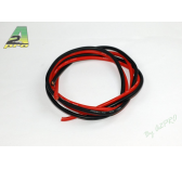Fil silicone AWG8-6.03 Rouge + Noir (2x1m) A2PRO