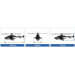 Fuselage AIRWOLF Peint Noir - T-rex 500 Align - KZ0820112TA