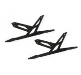 Spare Carbon Panel for Xtreme CF Skid (Black - 2 pcs) Blade 130X