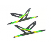 Spare Carbon Panel for Xtreme CF Skid (Green - 2 pcs) Blade 130X