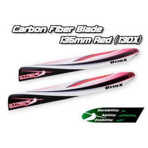 XCB135-A - Carbon Fiber Blade 135mm - Red (130X)