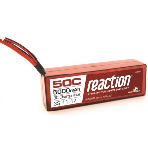 Reaction 11.1V 5000mAh 3S 50C LiPo, Hardcase: EC3
