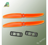 Helice Gemfan Slow Fly propulsive orange  5 x 4 CCW (2 pcs)