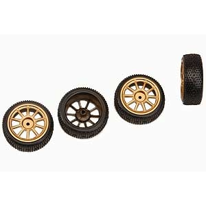 Mod�lisme voiture - Pneus coll�s 4 pi�ces - Voiture Radiocommand� GM Racing - 90300-38